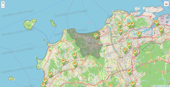 福岡県のSeria（セリア）の店舗地図