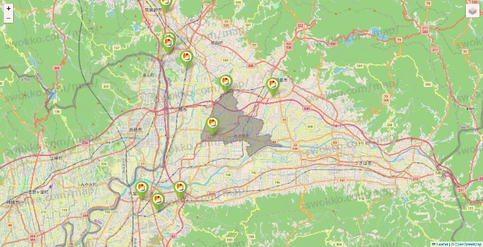 福岡県のSeria（セリア）の店舗地図