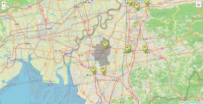 福岡県のSeria（セリア）の店舗地図