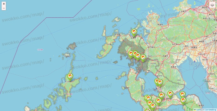 長崎県のSeria（セリア）の店舗地図