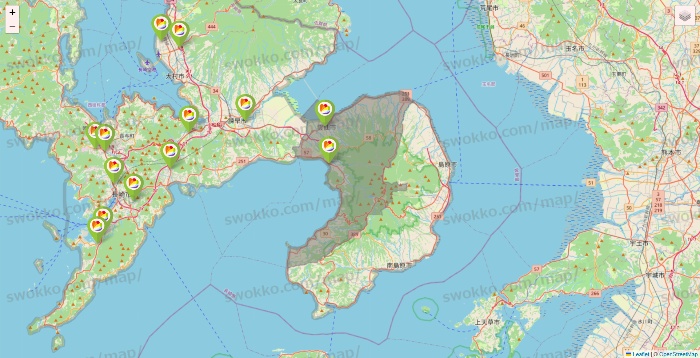 長崎県のSeria（セリア）の店舗地図