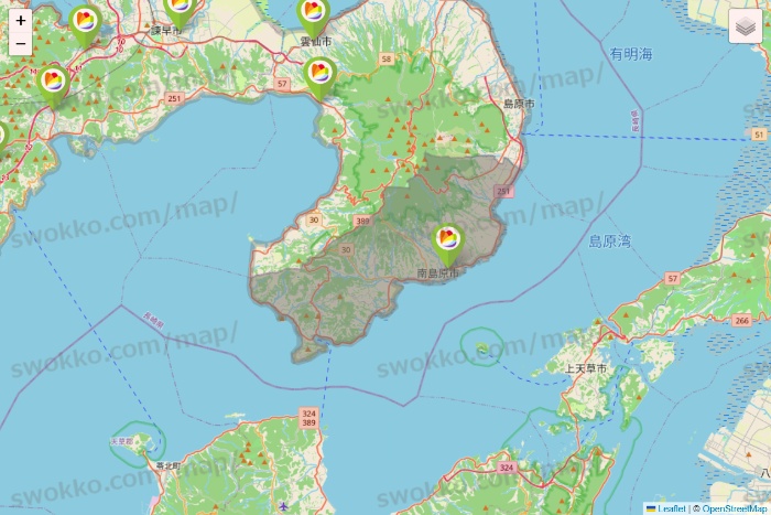 長崎県のSeria（セリア）の店舗地図