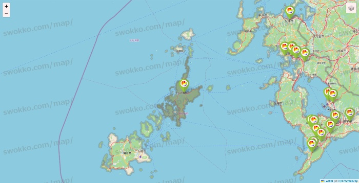 長崎県のSeria（セリア）の店舗地図