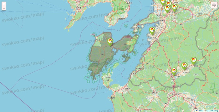 熊本県のSeria（セリア）の店舗地図