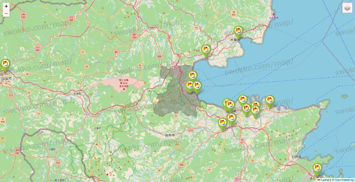 大分県のSeria（セリア）の店舗地図