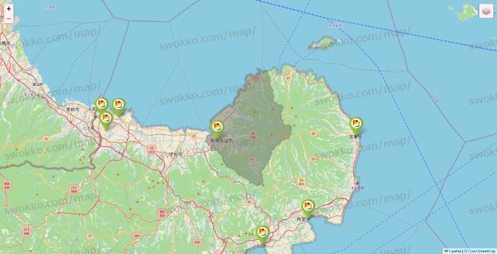 大分県のSeria（セリア）の店舗地図