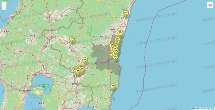 宮崎県のSeria（セリア）の店舗地図