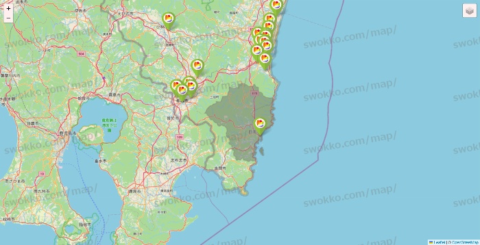 宮崎県のSeria（セリア）の店舗地図