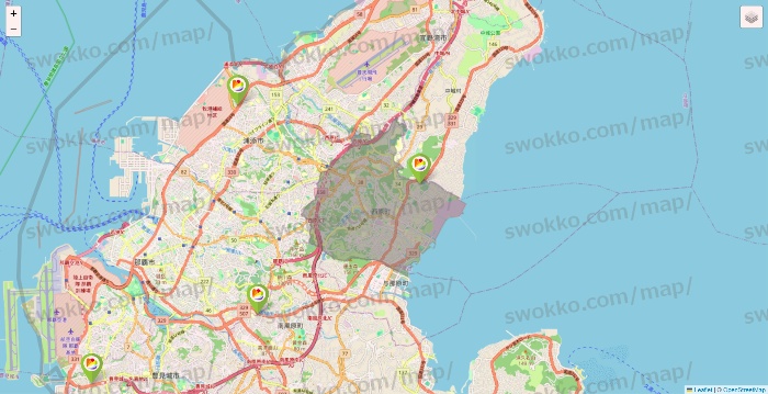 沖縄県のSeria（セリア）の店舗地図