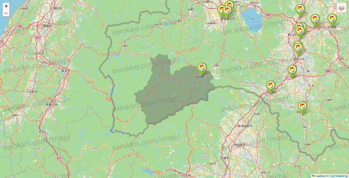 福島県のSeria（セリア）の店舗地図