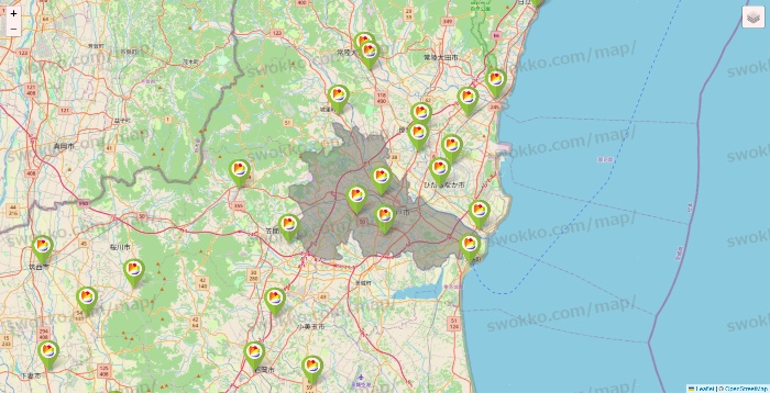 茨城県のSeria（セリア）の店舗地図