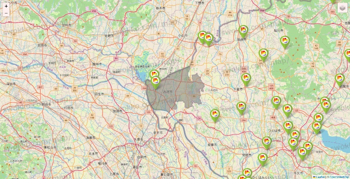 茨城県のSeria（セリア）の店舗地図