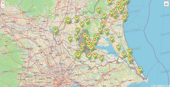 茨城県のSeria（セリア）の店舗地図