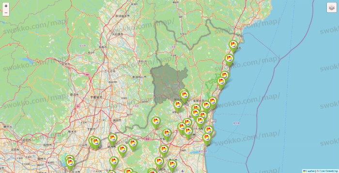 茨城県のSeria（セリア）の店舗地図