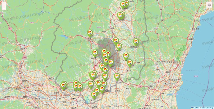 栃木県のSeria（セリア）の店舗地図