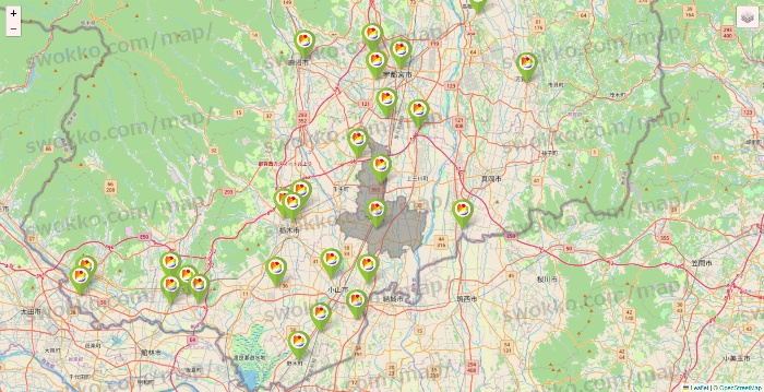 栃木県のSeria（セリア）の店舗地図