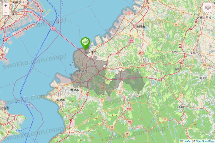 千葉県のシェイクシャックの店舗地図