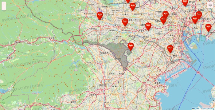 東京都の島忠の店舗地図
