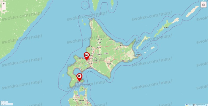 北海道の新時代の店舗地図