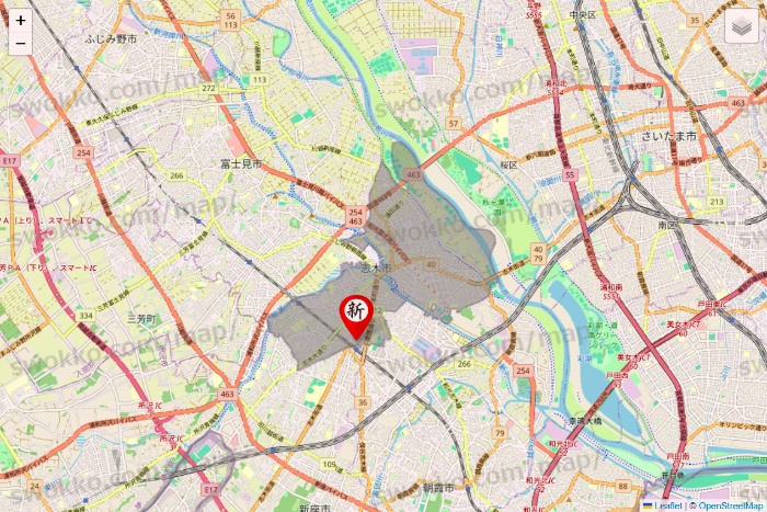 埼玉県の新時代の店舗地図