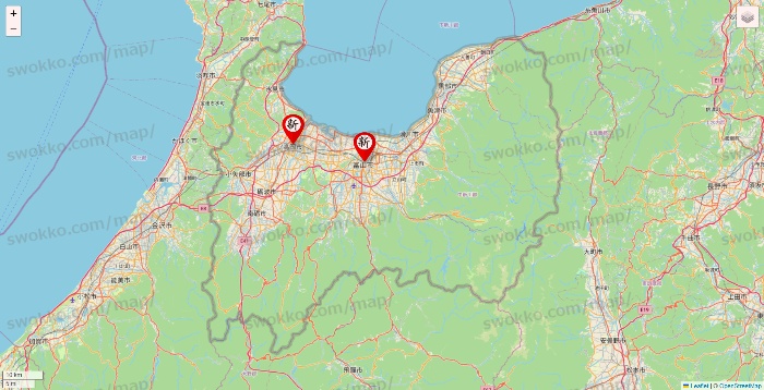 富山県の新時代の店舗地図