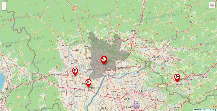 岐阜県の新時代の店舗地図