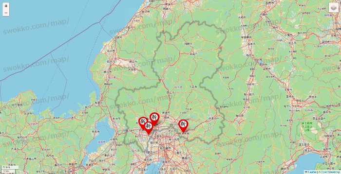 岐阜県の新時代の店舗地図