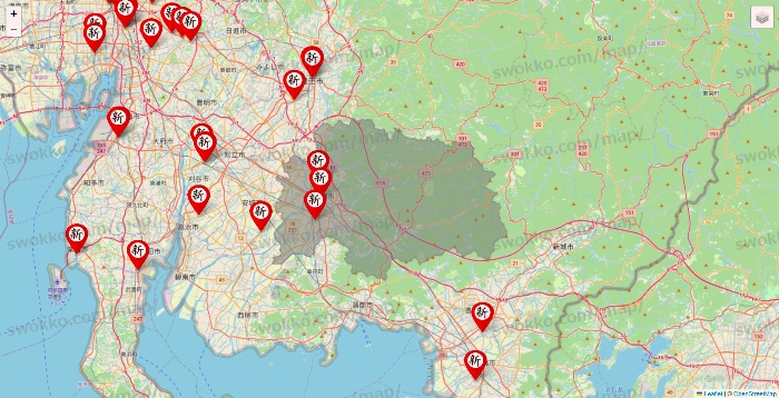 愛知県の新時代の店舗地図