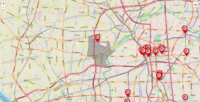 愛知県の新時代の店舗地図