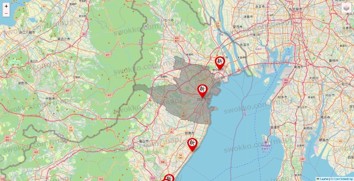 三重県の新時代の店舗地図