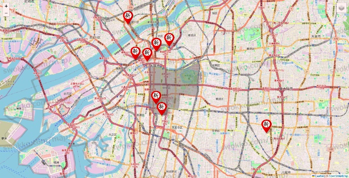 大阪府の新時代の店舗地図