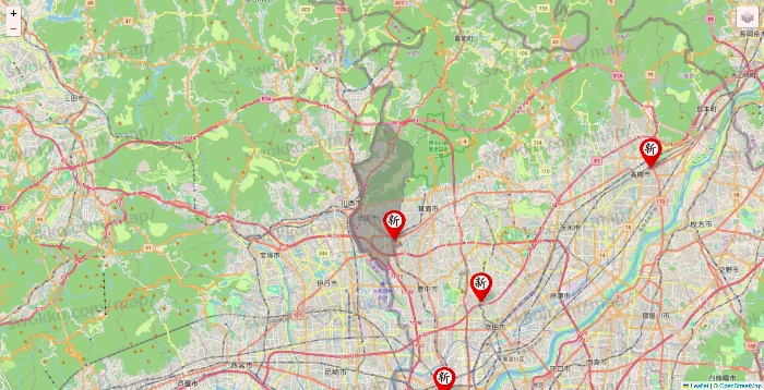 大阪府の新時代の店舗地図