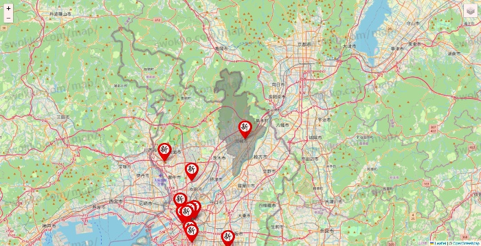 大阪府の新時代の店舗地図