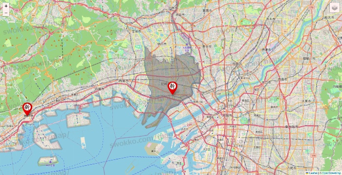 兵庫県の新時代の店舗地図