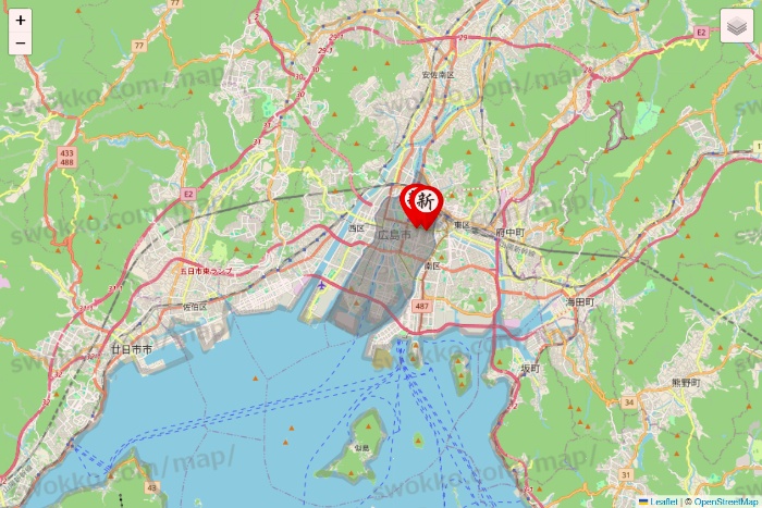 広島県の新時代の店舗地図