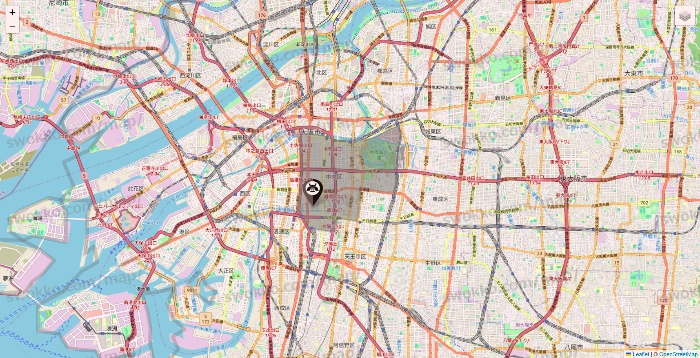 大阪府のショーグンバーガーの店舗地図