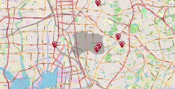 愛知県の損保ケアの施設地図