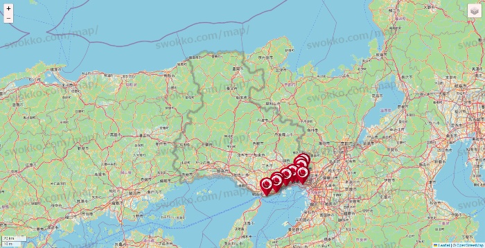 兵庫県の損保ケアの店舗地図