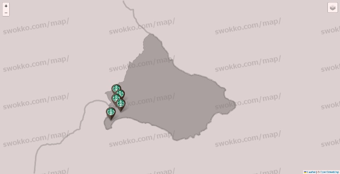 北海道のスターバックスの店舗地図