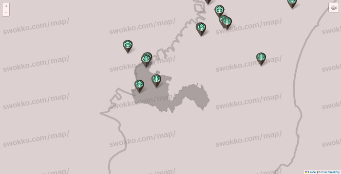 千葉県のスターバックスの店舗地図
