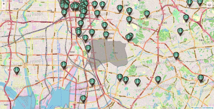 愛知県のスターバックスの店舗地図