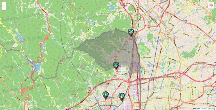 佐賀県のスターバックスの店舗地図