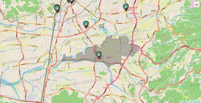 熊本県のスターバックスの店舗地図