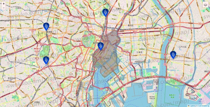 東京都のSTLASSH（ストラッシュ）の店舗地図