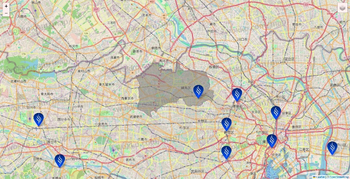 東京都のSTLASSH（ストラッシュ）の店舗地図