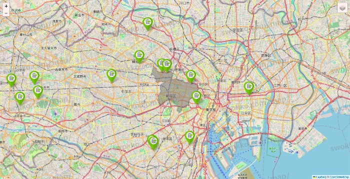 東京都のStorage PLUSの店舗地図