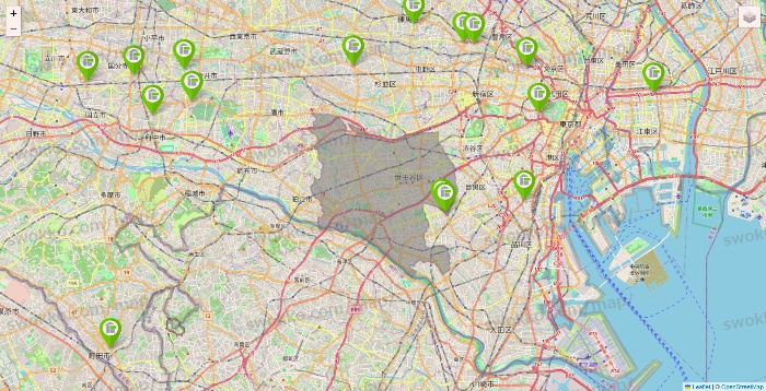 東京都のStorage PLUSの店舗地図