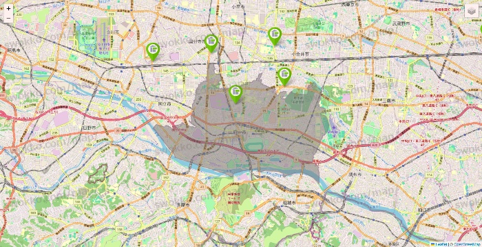 東京都のStorage PLUSの店舗地図
