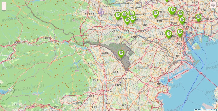 東京都のStorage PLUSの店舗地図