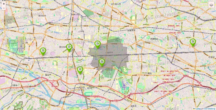 東京都のStorage PLUSの店舗地図